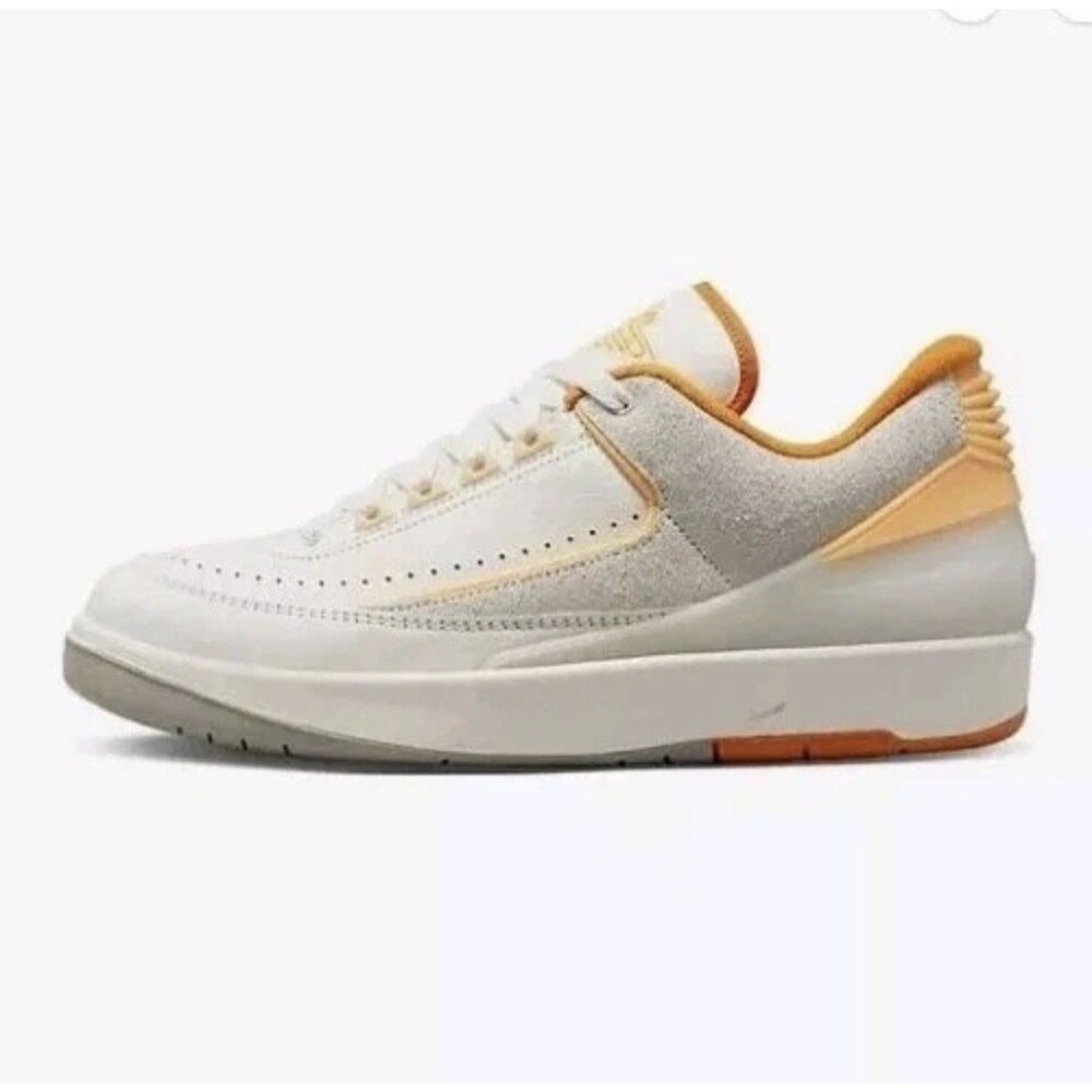 Jordan Air Jordan 2 Retro Low Melon Tint White Orange Leather Size 9 Men’s